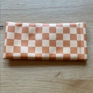 Warby Parker Checkered Glasses Case - Cream and Tan